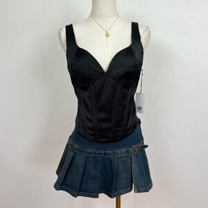 Black corset bustier style top by Jason wu